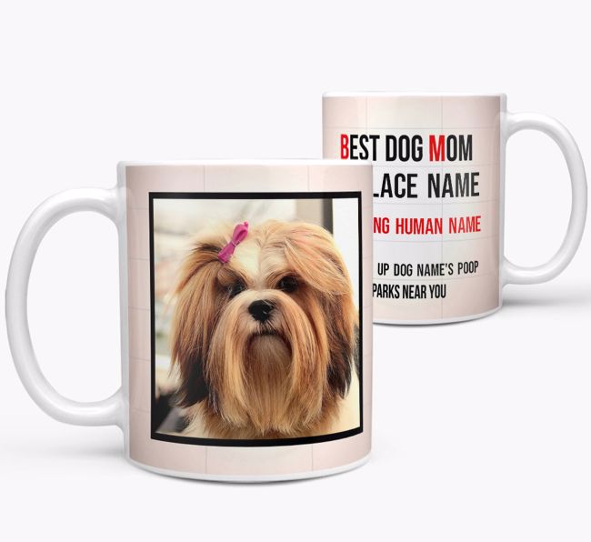 'Best Mom' - Personalized {breedFullName} Photo Upload Mug